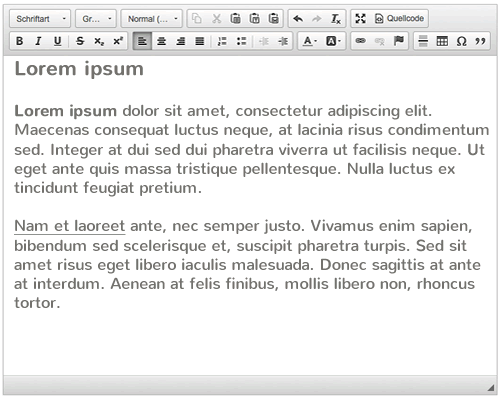 Homepage Texte einfügen