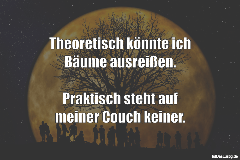 Theoretisch Konnte Ich Baume Ausreissen Prakti