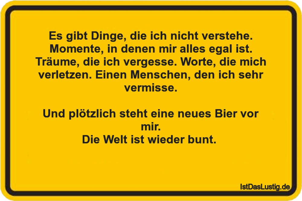 Lustiger BilderSpruch - Es gibt Dinge, die ich nicht verstehe. Momente,...