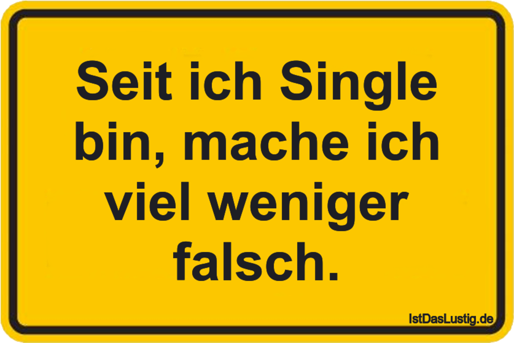 Lustiger BilderSpruch - Seit ich Single bin, mache ich viel weniger fal...