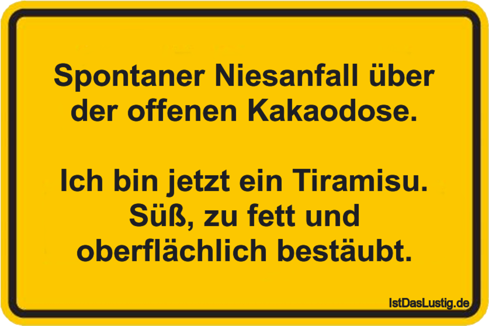 Spontaner Niesanfall über Der Offenen Kakaodose Istdaslustigde