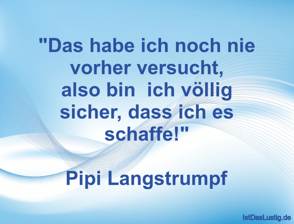 Lustiger BilderSpruch - "Das habe ich noch nie vorher versucht, also bi...