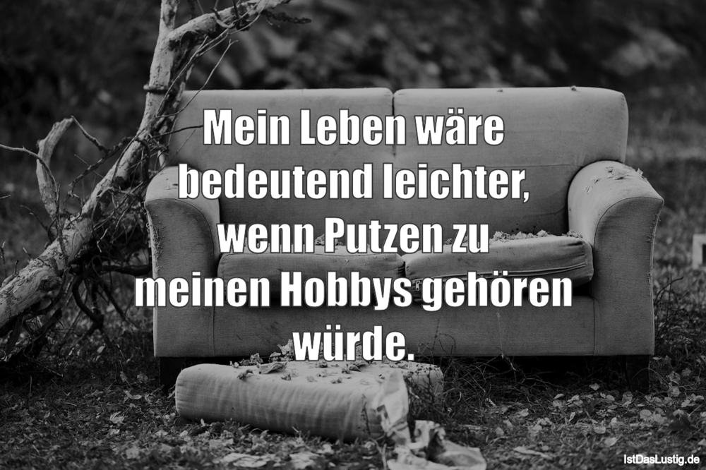 Mein Leben wäre bedeutend leichter, wenn Putzen