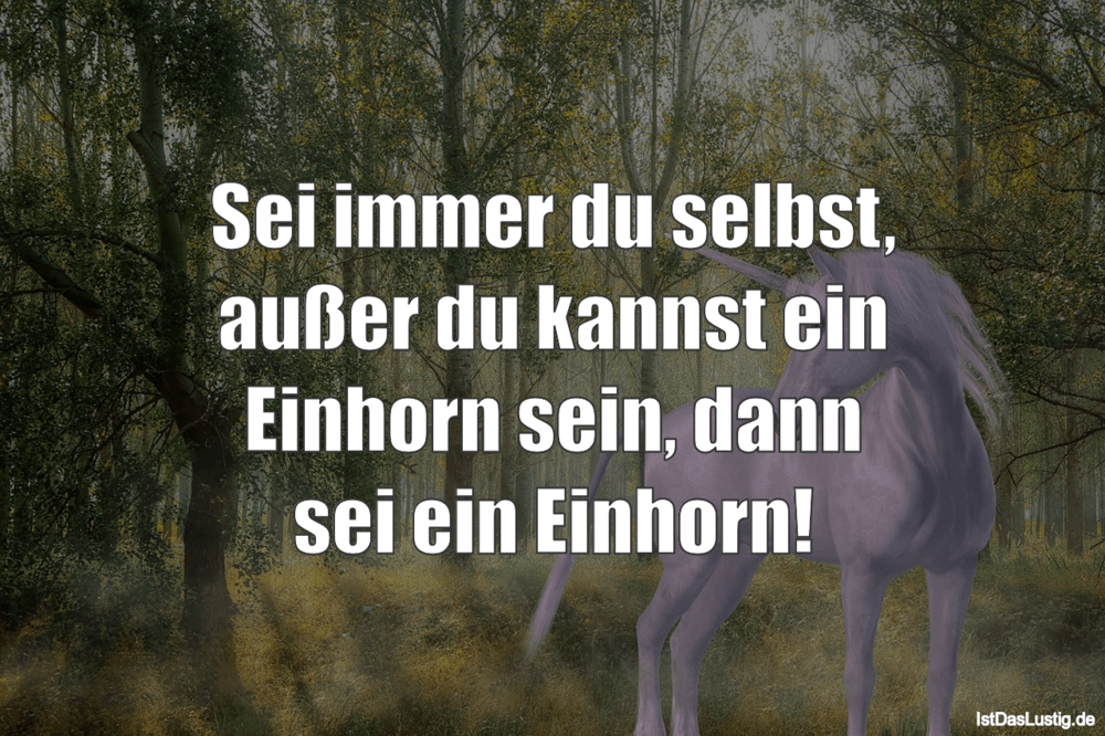 Lustiger BilderSpruch - Sei immer du selbst, außer du kannst ein...