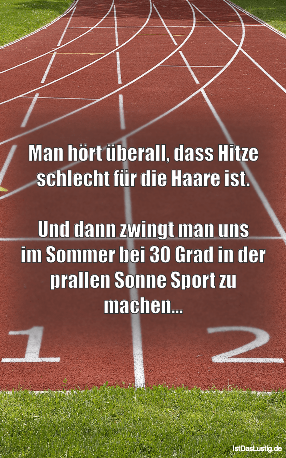 Lustiger BilderSpruch - Man hört überall, dass Hitze schlecht für die H...