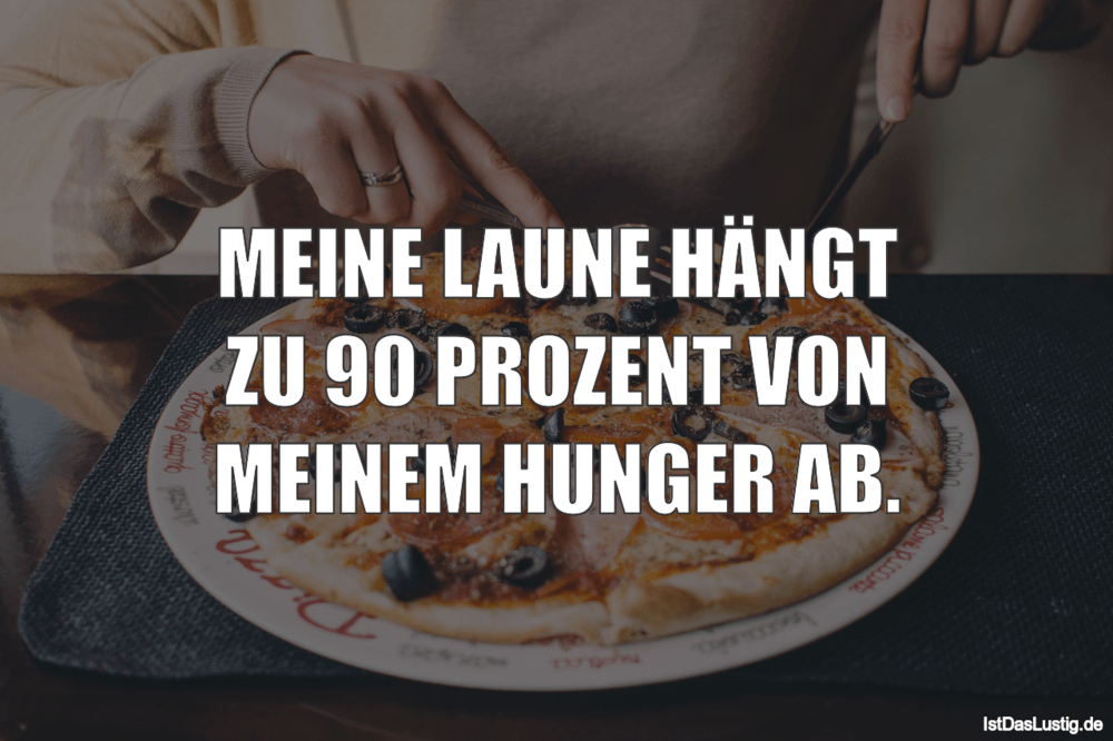 Lustiger BilderSpruch - MEINE LAUNE HÄNGT ZU 90 PROZENT VON MEINEM...