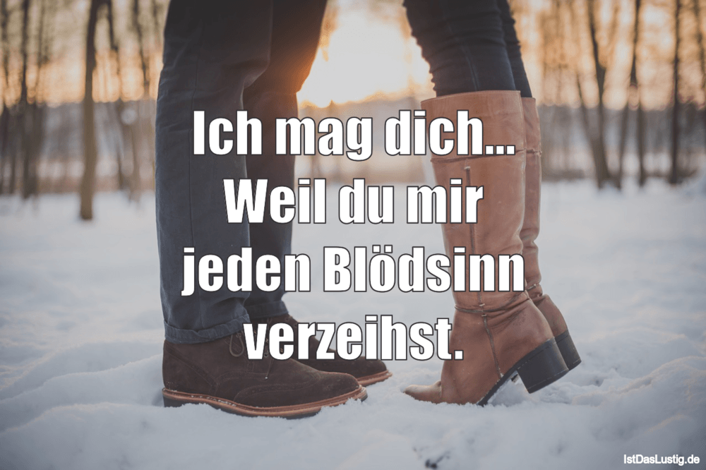 Ich mag dich… Weil du mir jeden Blödsinn verz… IstDasLustig.de Ich mag dich… Weil du mir jeden Blödsinn verz… IstDasLustig.de