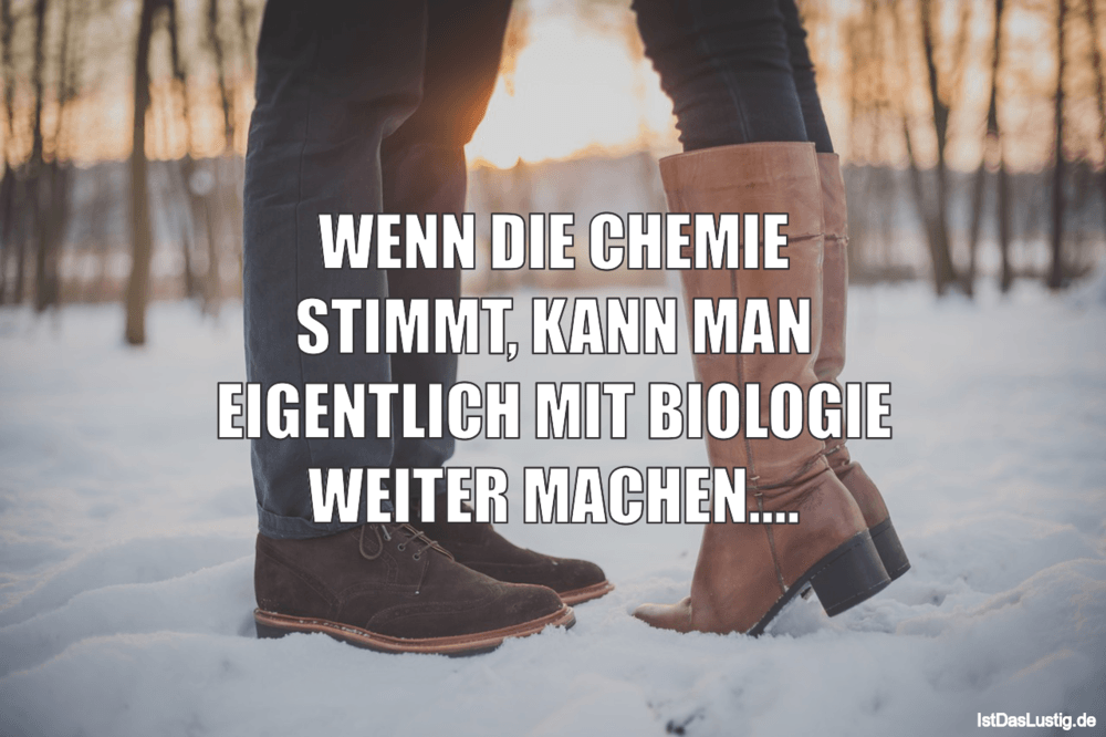Wenn Die Chemie Stimmt Kann Man Eigentlich Mit Istdaslustig De Wenn Die Chemie Stimmt Sprüche