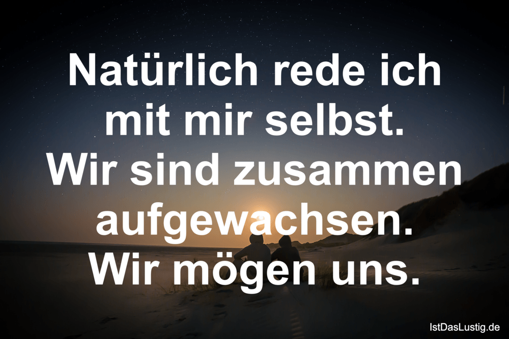 Natürlich rede ich mit mir selbst. Wir sind zus… IstDasLustig.de Natürlich rede ich mit mir selbst. Wir sind zus… IstDasLustig.de