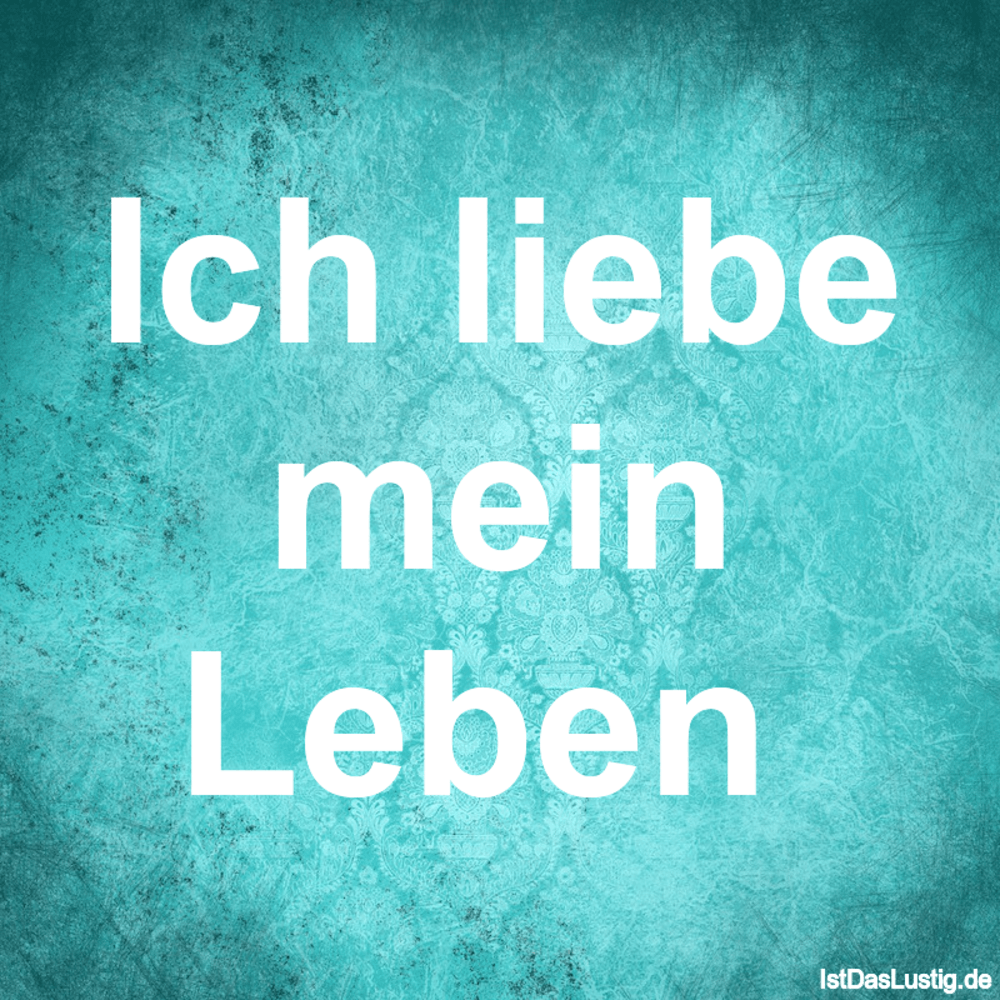 Lustiger BilderSpruch - Ich liebe mein Leben 